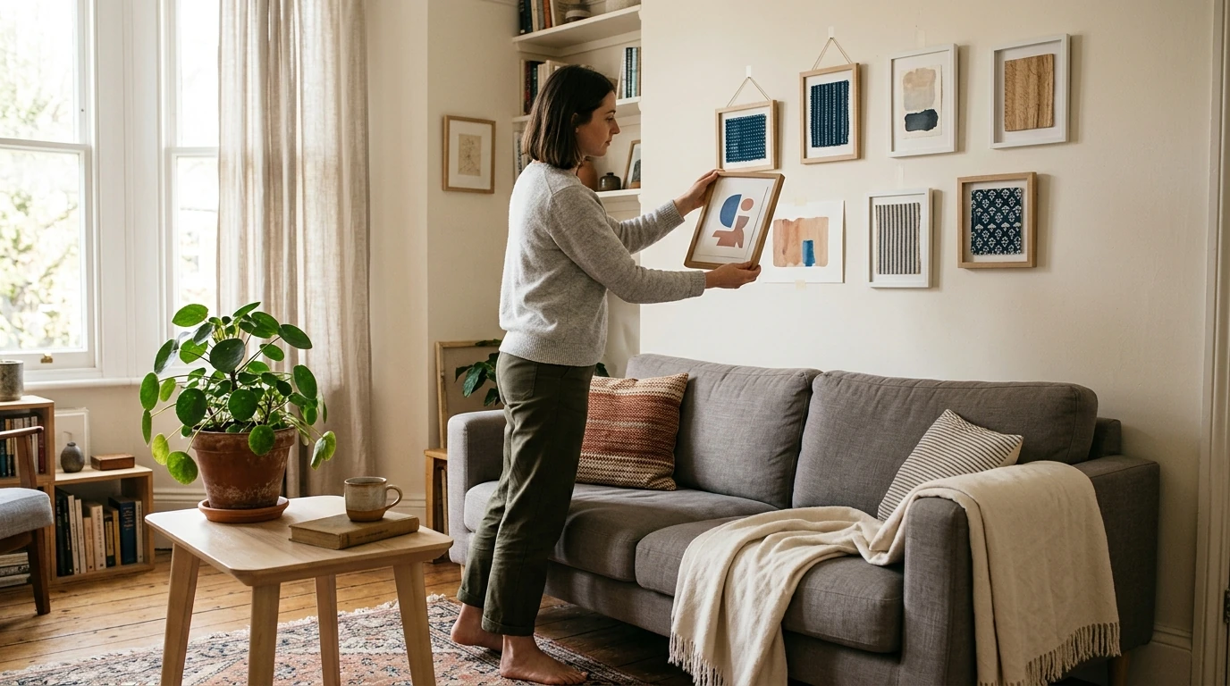 Simple Wall Art Ideas Using Paper, Fabric, and Frames
